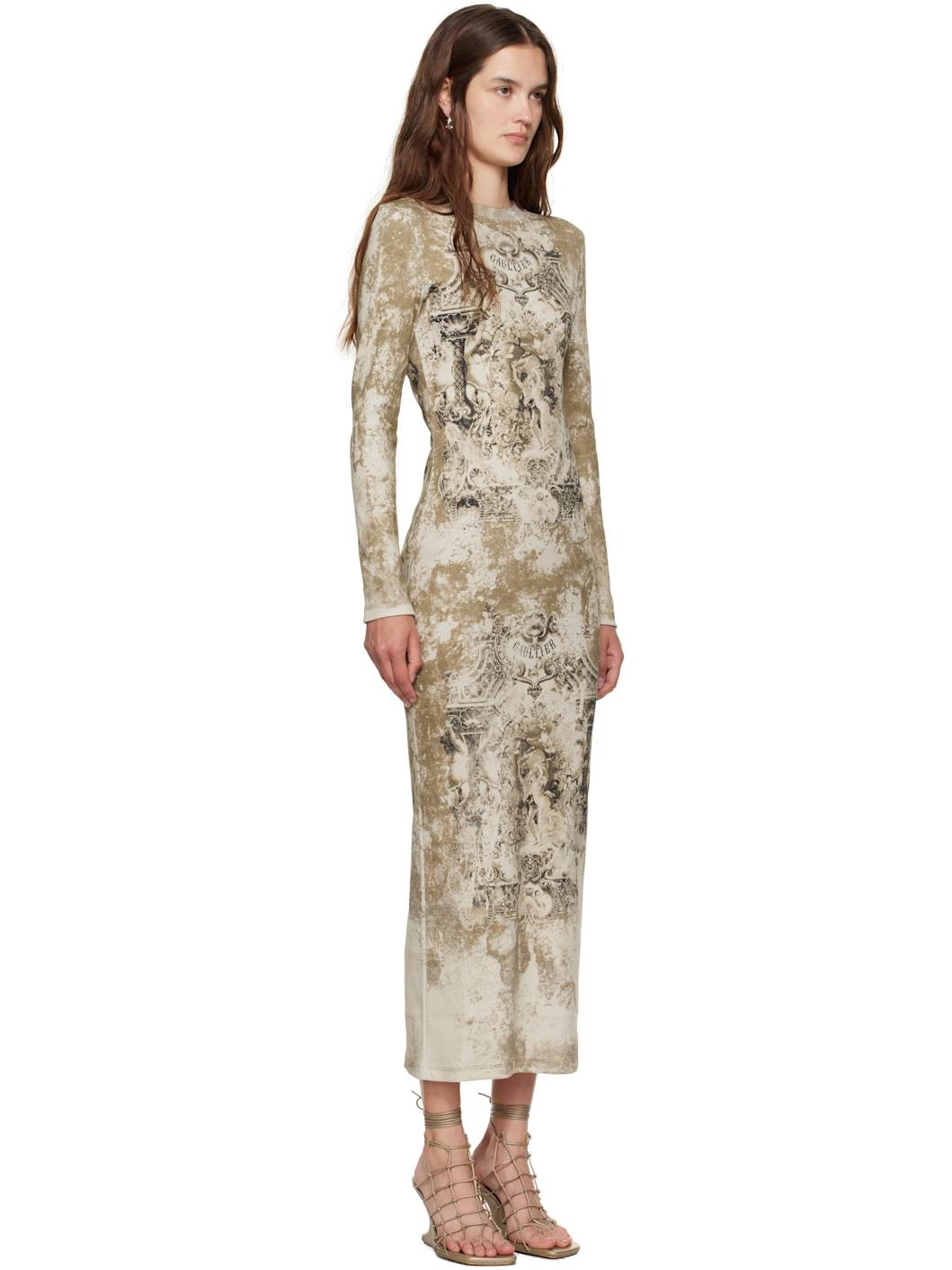 Beige 'The Médaillon' Cotton Maxi Dress - 2