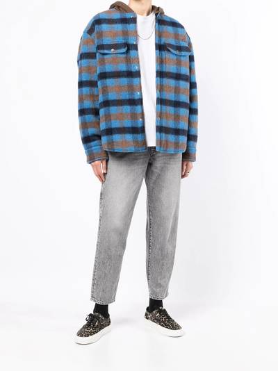 AMIRI check-pattern hooded overshirt outlook