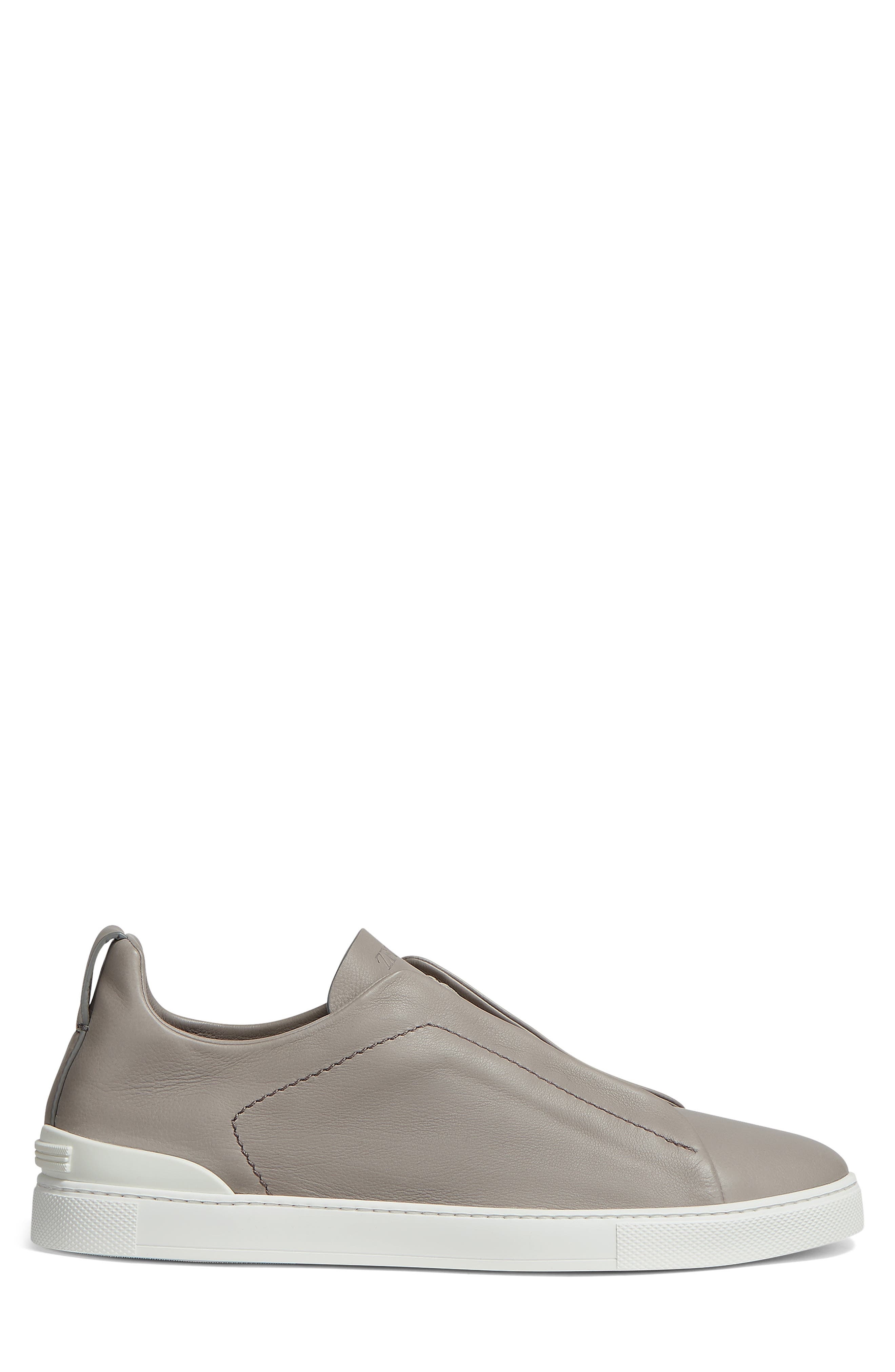 ZEGNA Triple Stitch™ Secondskin Sneaker in Grey at Nordstrom - 4