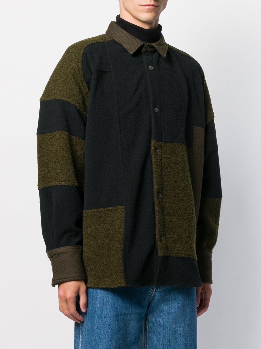patchwork fleece jacket - 3