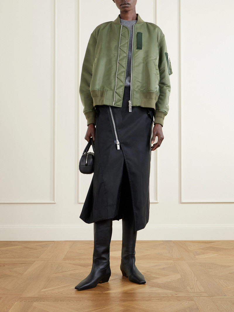 sacai Pleated Padded Shell Bomber Jacket outlook