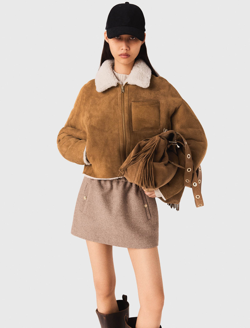 Reversible shearling coat 5