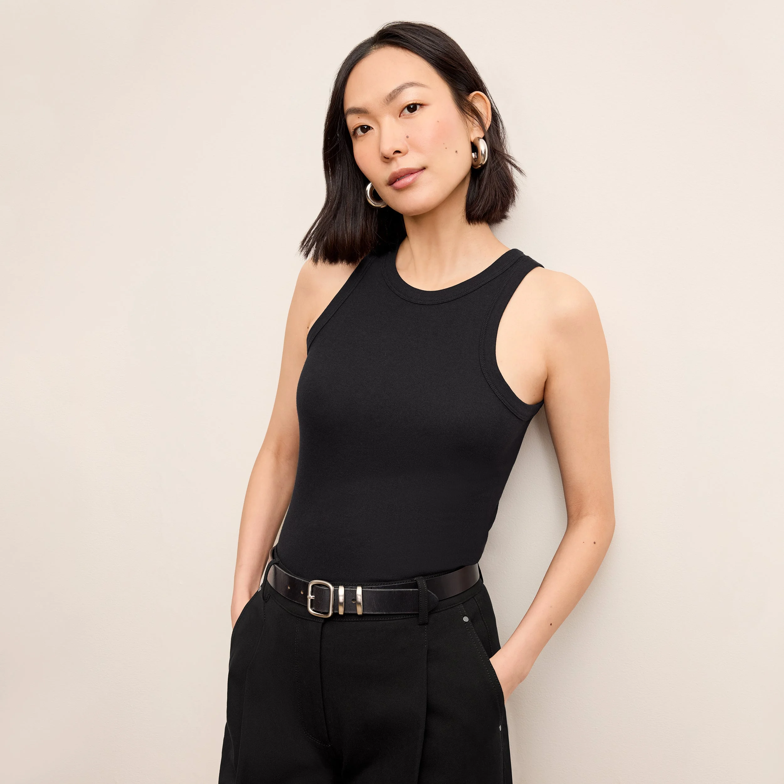 Aubry Layering Tank - Organic Ribbed Pima Cotton - 1