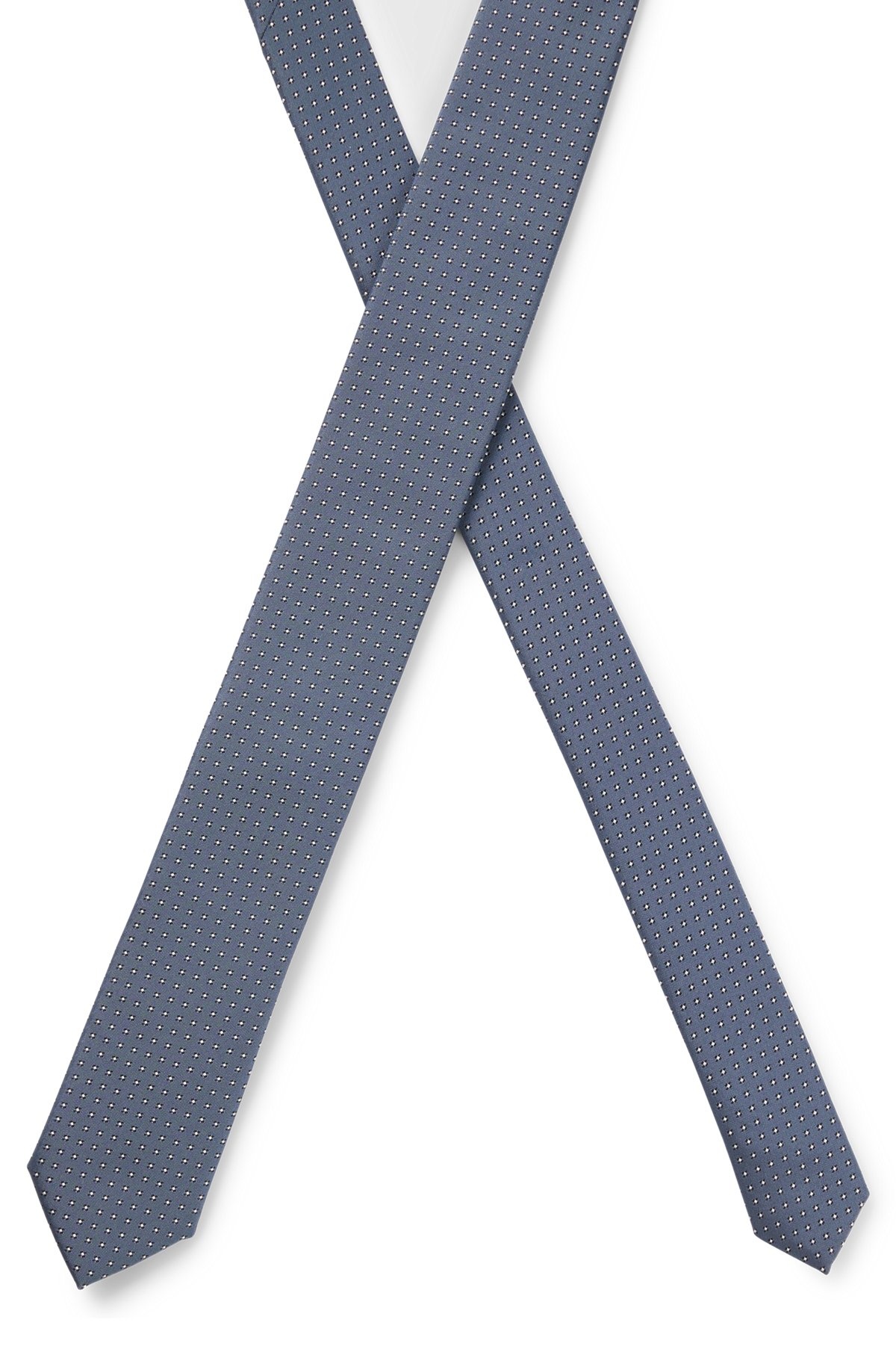 SILK-BLEND TIE WITH JACQUARD-WOVEN PATTERN - 4