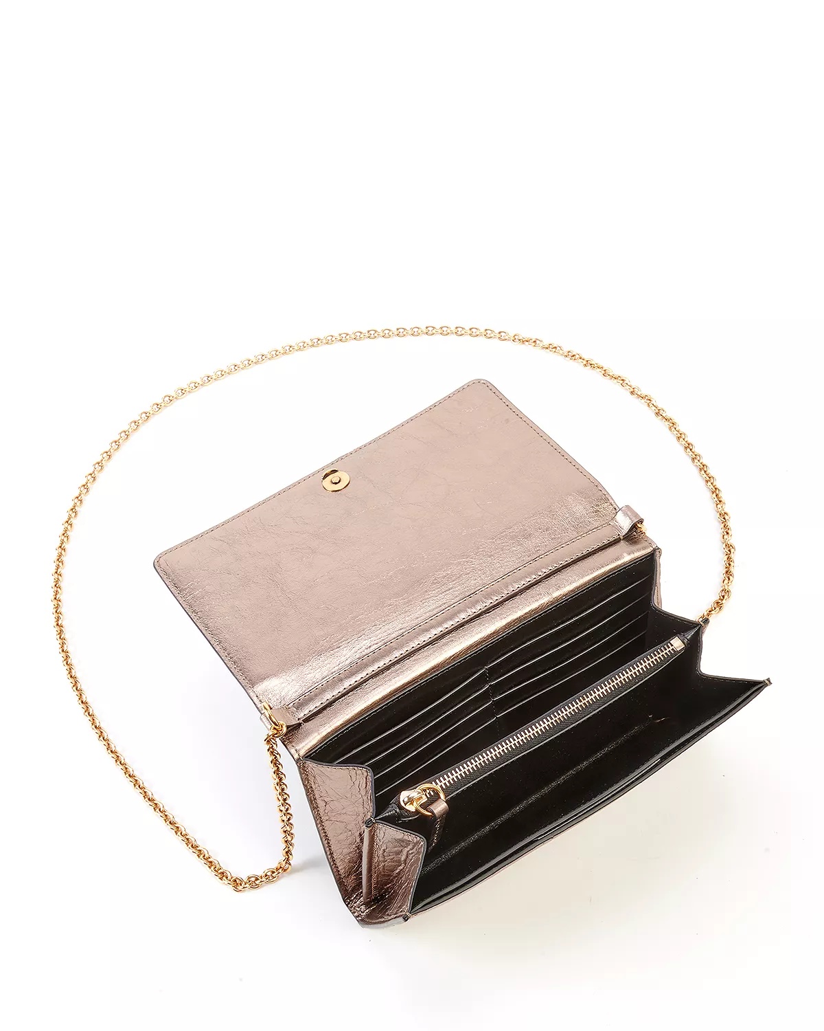 Iconic Leather Flap Wallet On Chain - 3