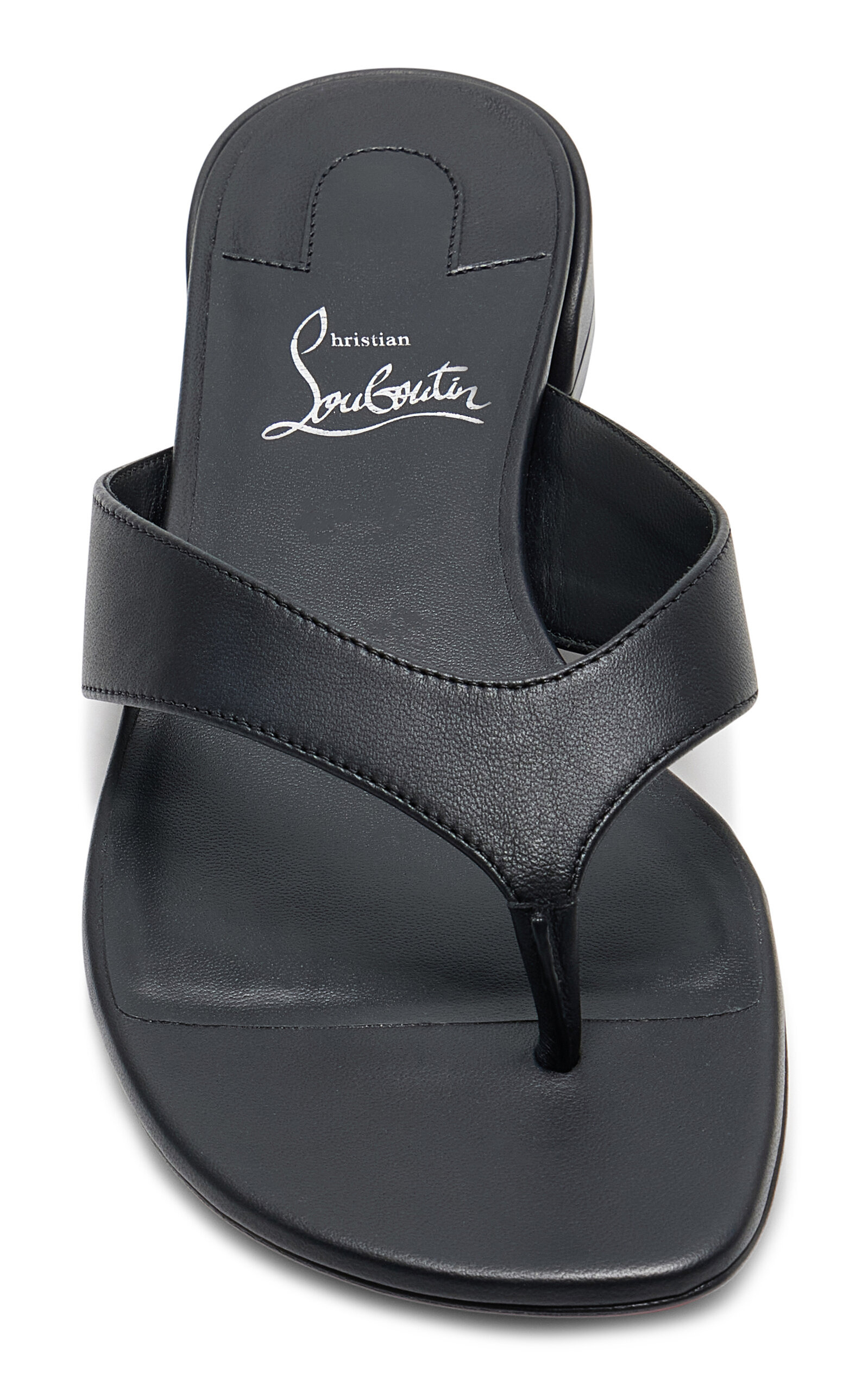 Sweet Janetonga Leather Thong Sandals black - 3