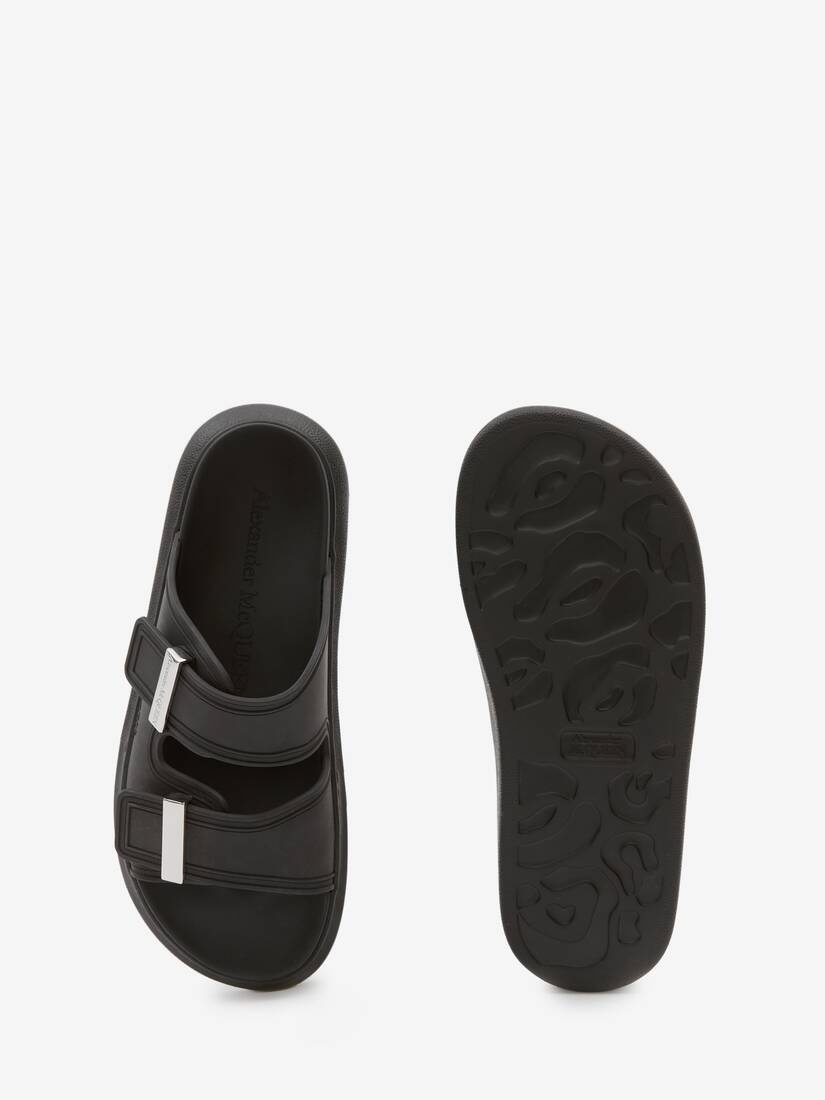 Women's Hybrid Slide in Black/silver - 4