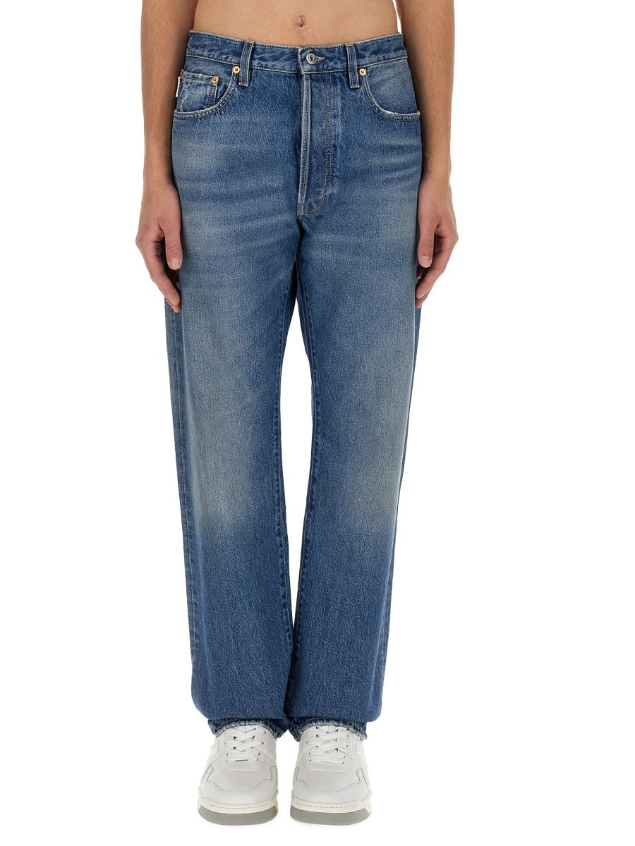 Valentino Men Jeans With Logo Detail - 1