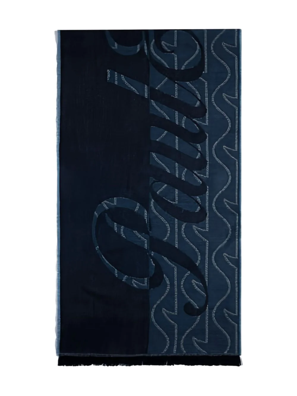 monogram wool scarf - 1