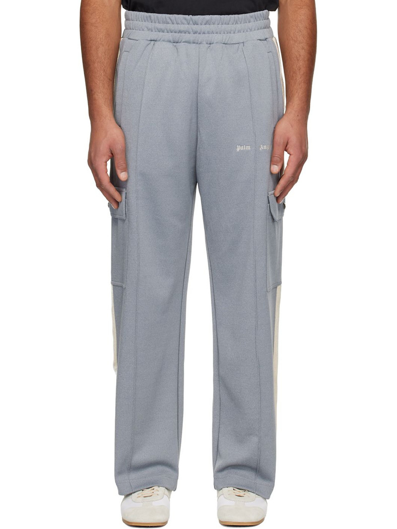 Gray Classic Logo Cargo Track Pants 1