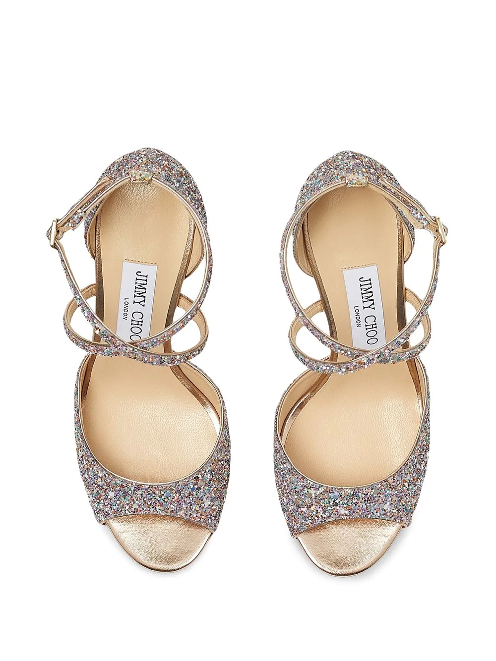 Emsy 85mm glow-in-the-dark glitter sandals - 4