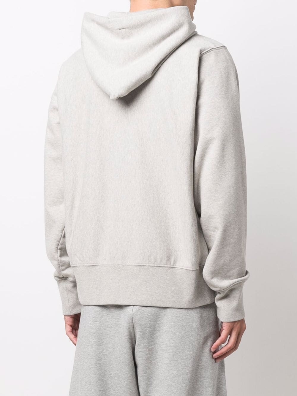 zip-fastening drawstring hoodie - 4