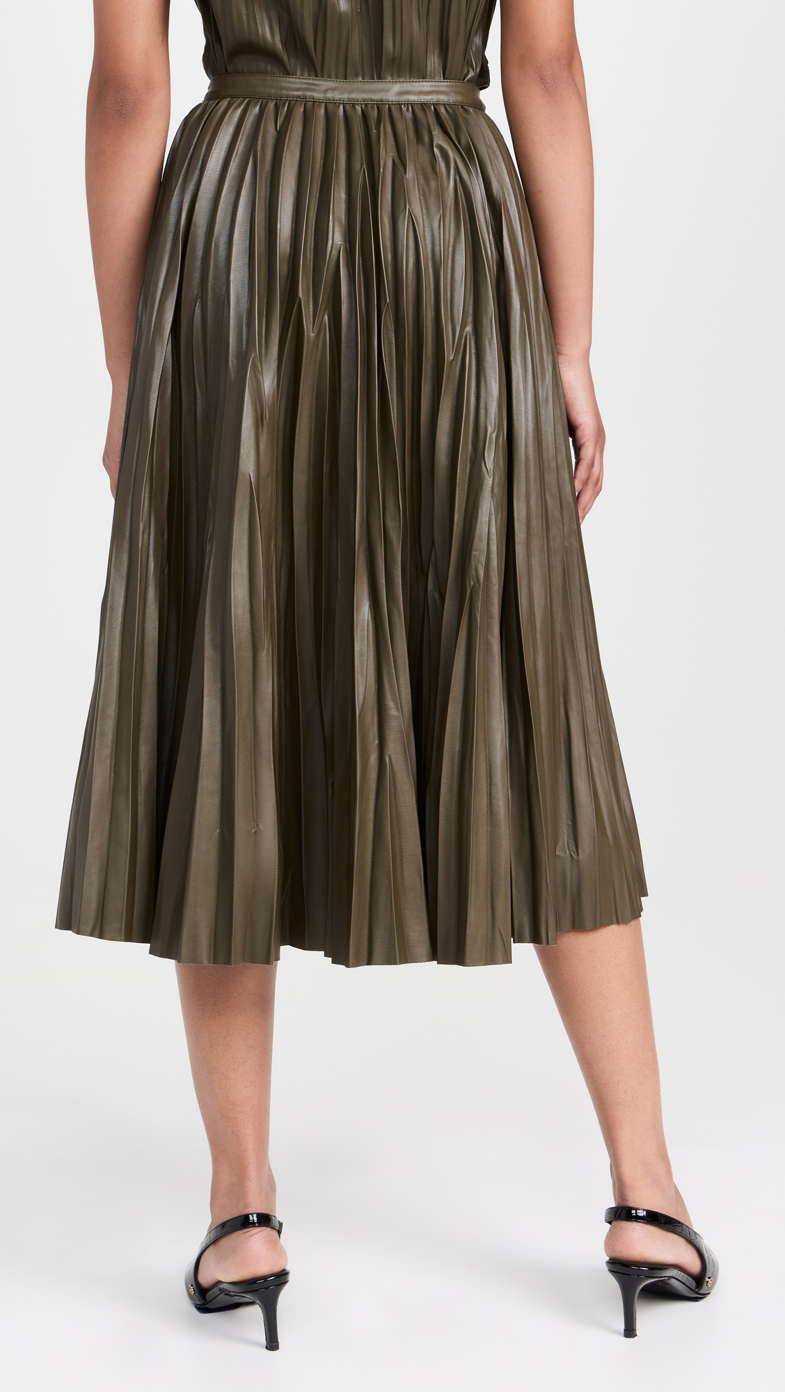 Rosalyn Skirt in Faux Leather - 2