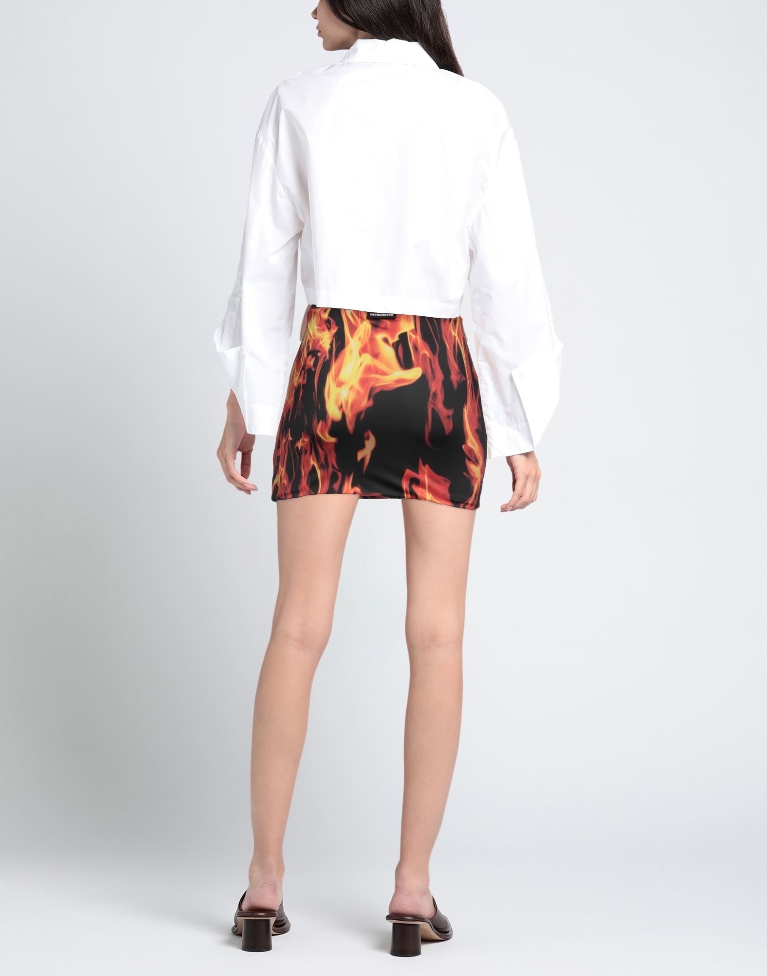 Orange Women's Mini Skirt - 3