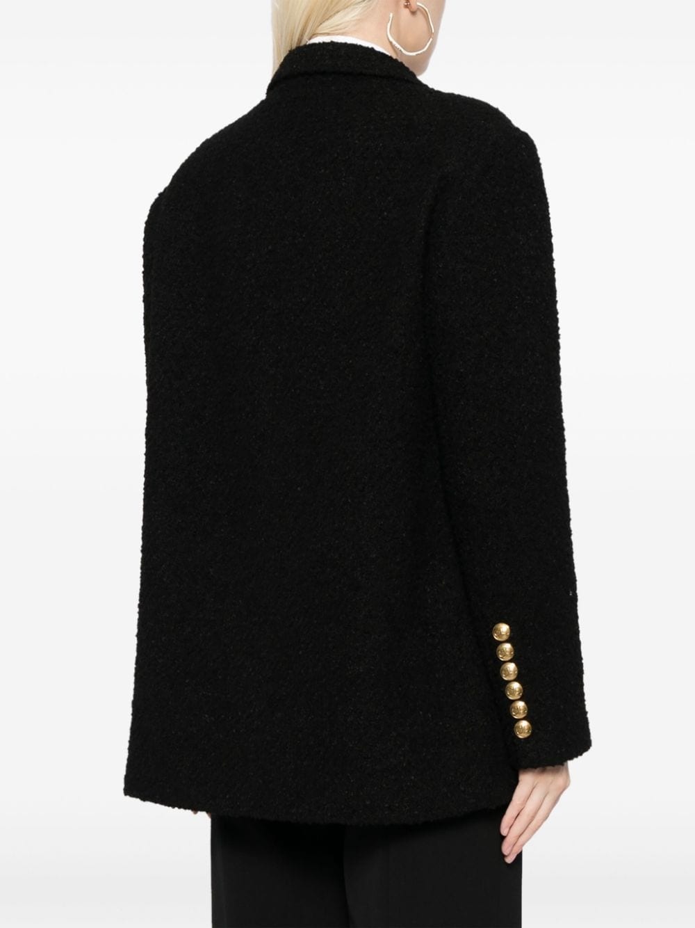 boucle oversized blazer - 4