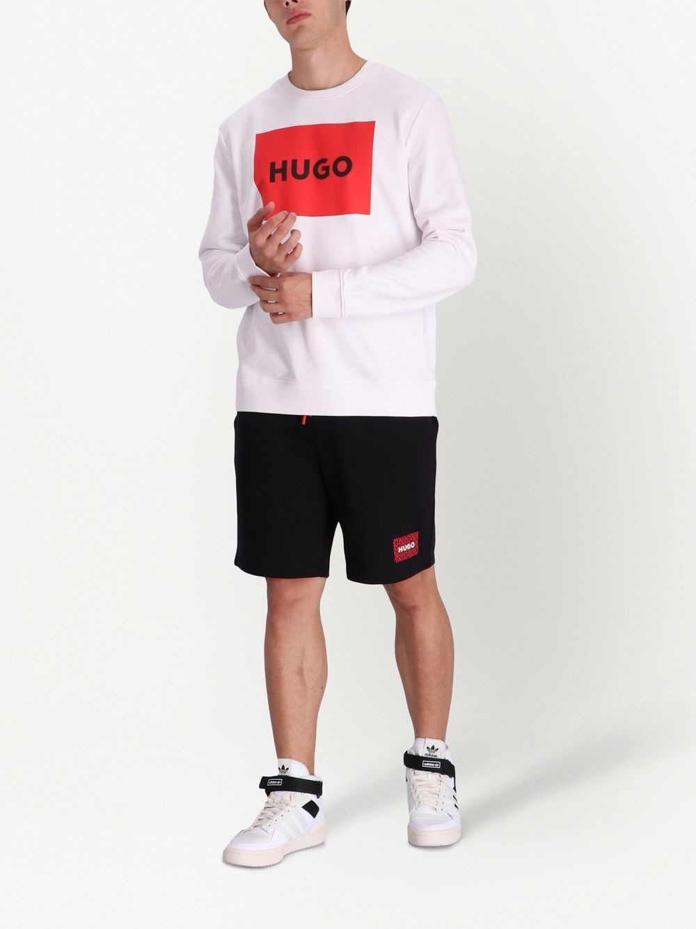 logo-print cotton sweatshirt - 2