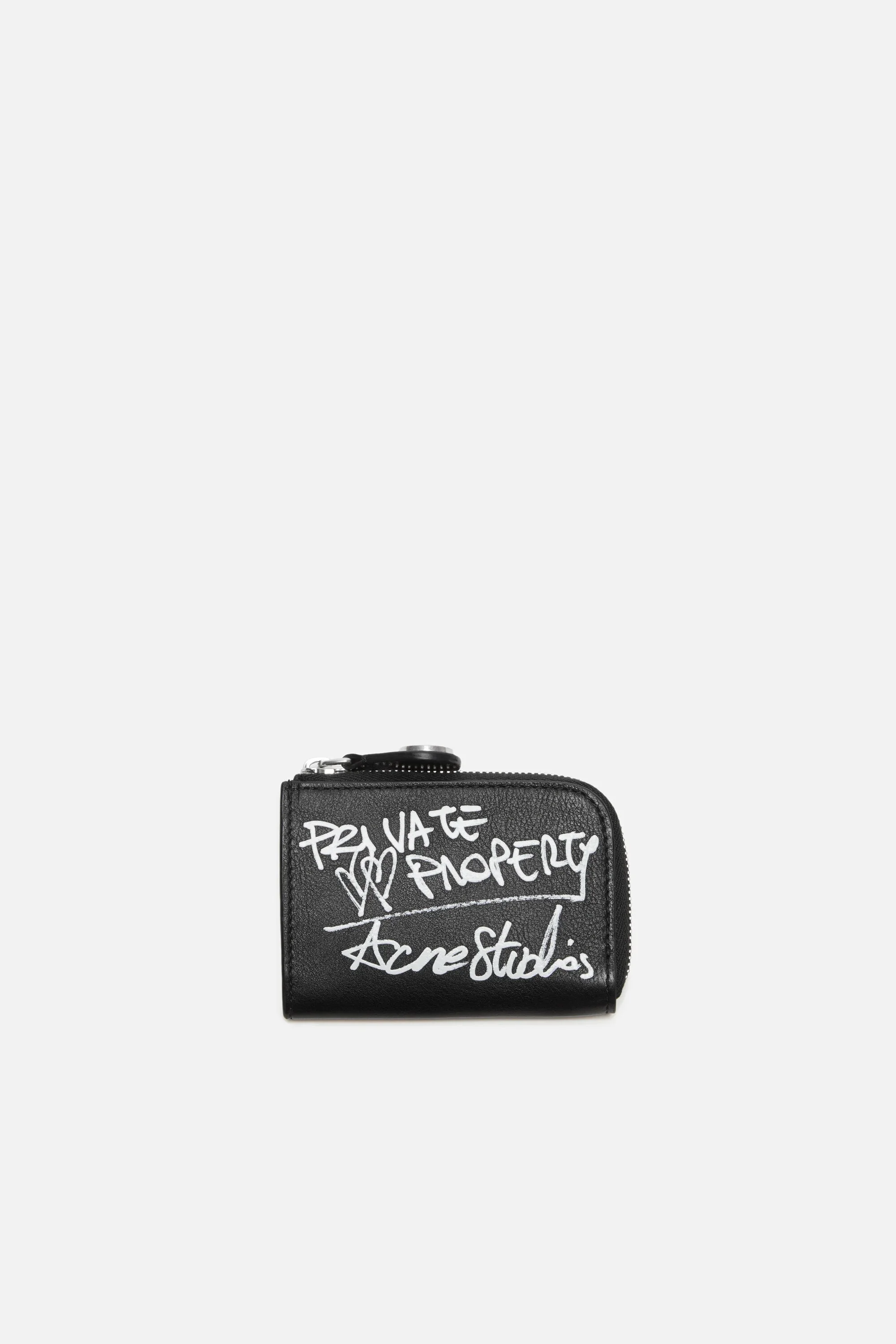 Compact zip wallet - Black - 1