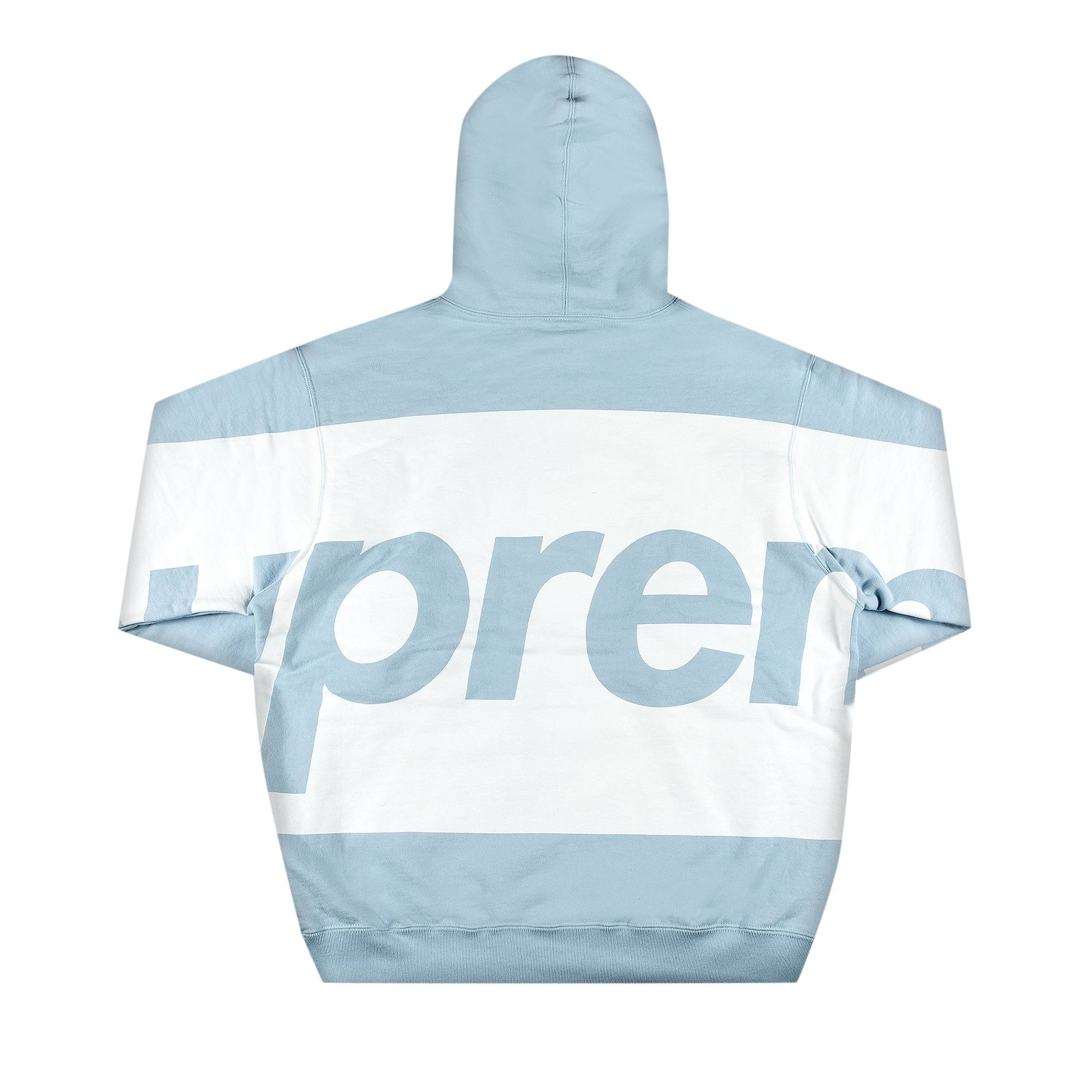 Supreme Big Logo Hooded Sweatshirt 'Light Blue' - 2