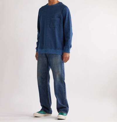 Blue Blue Japan Indigo-Dyed Loopback Cotton-Jersey Sweatshirt outlook