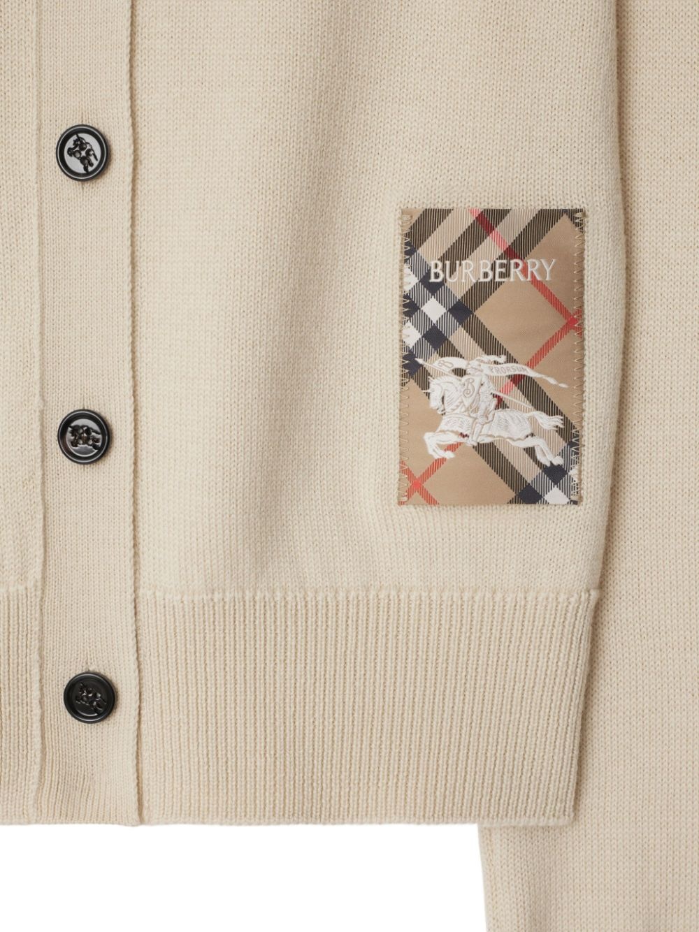 Check Label cardigan - 5