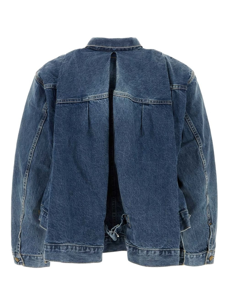 sacai distressed denim jacket outlook