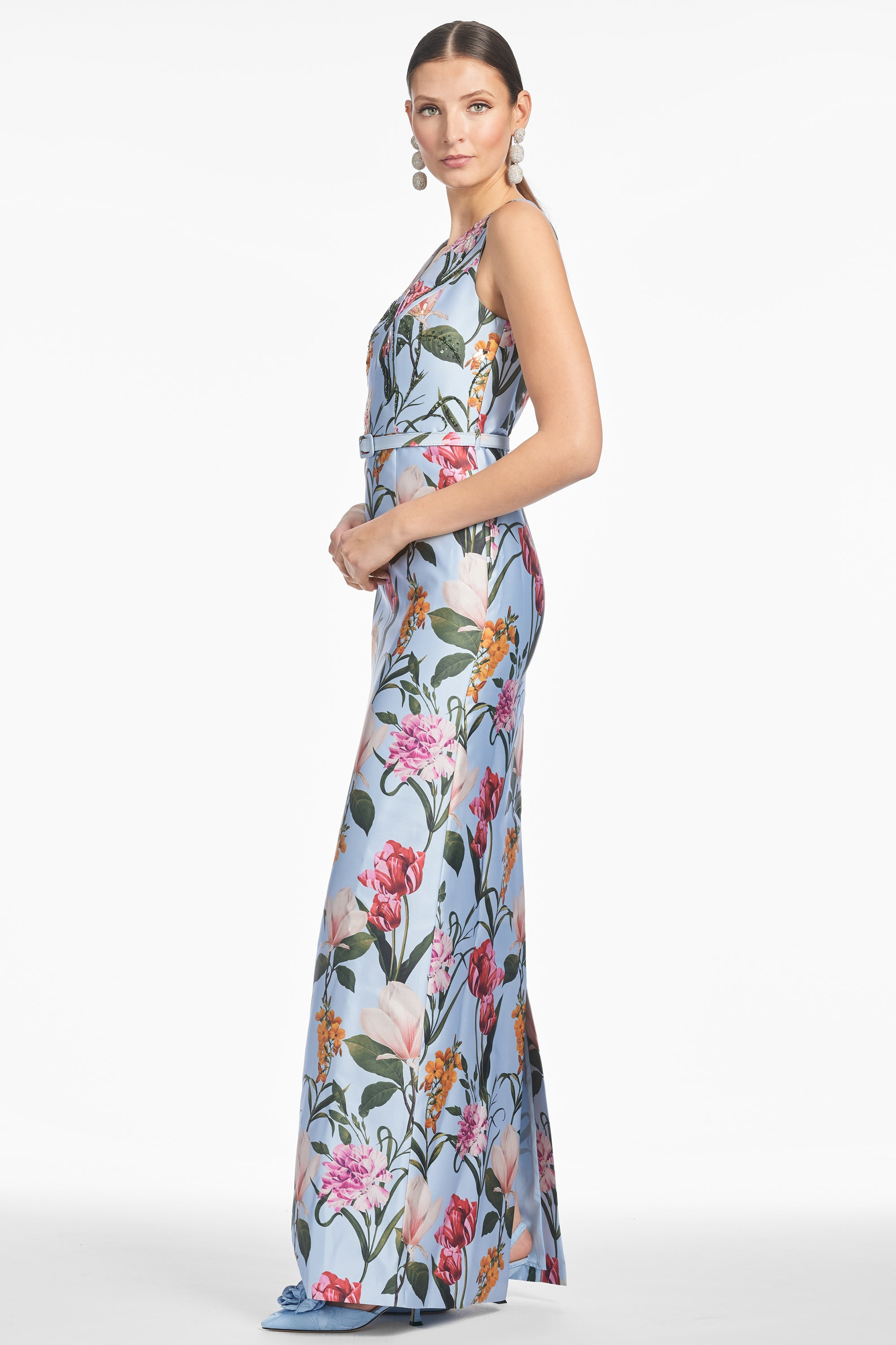 ADELLYN GOWN - GLACIAL BLUE BLOSSOMS - 2