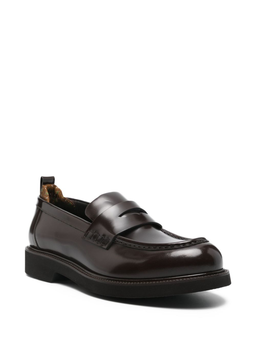 leather penny loafers - 2