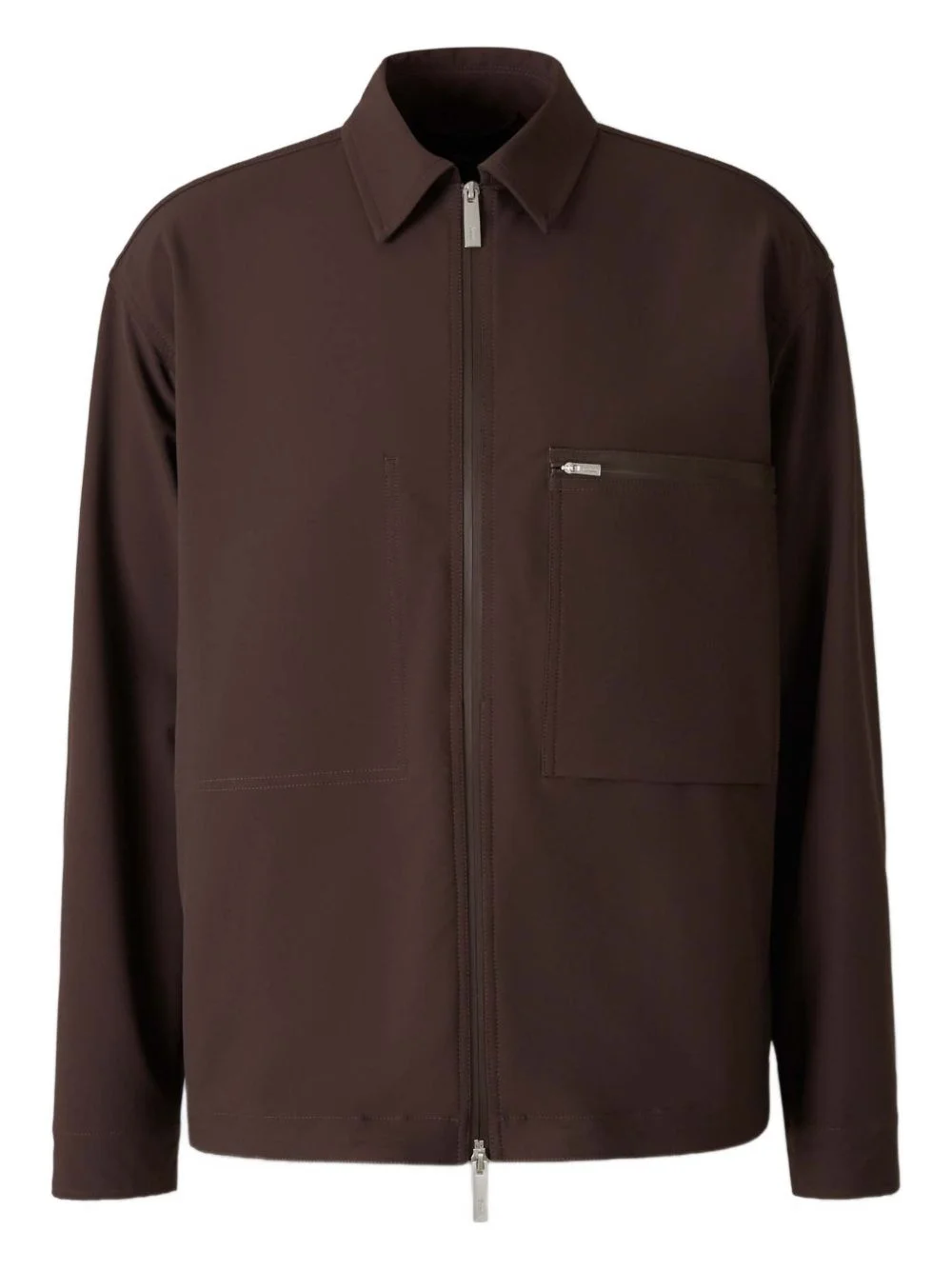 high collar long coat - 1