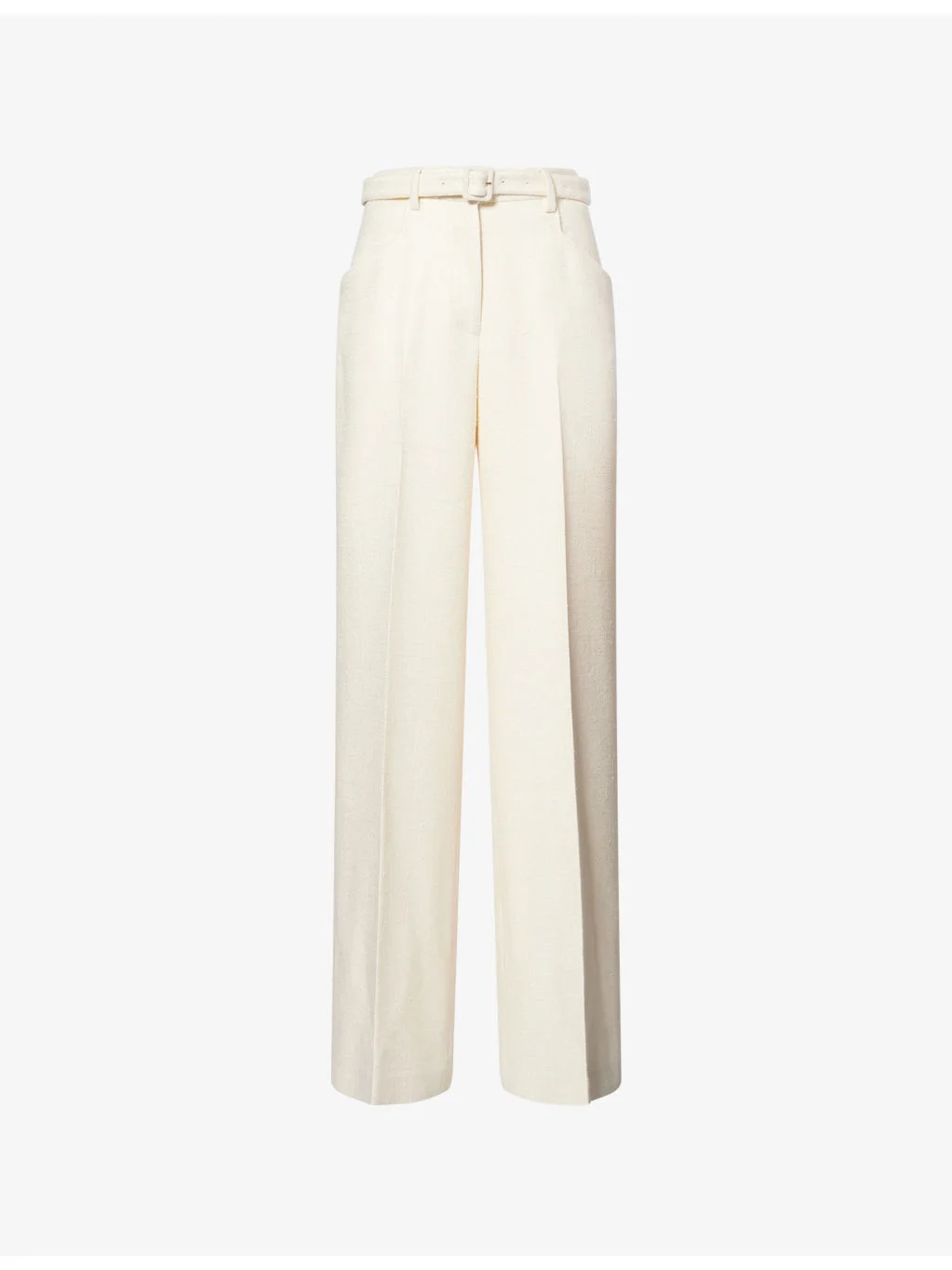 Norman Wide-Leg Silk-And-Wool Trousers - 1