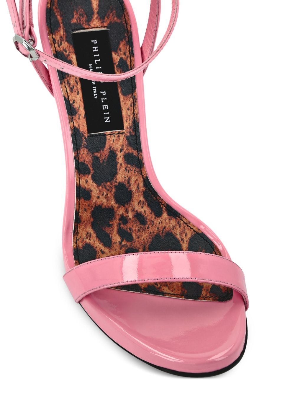 120mm leopard-print patent-leather sandals - 4