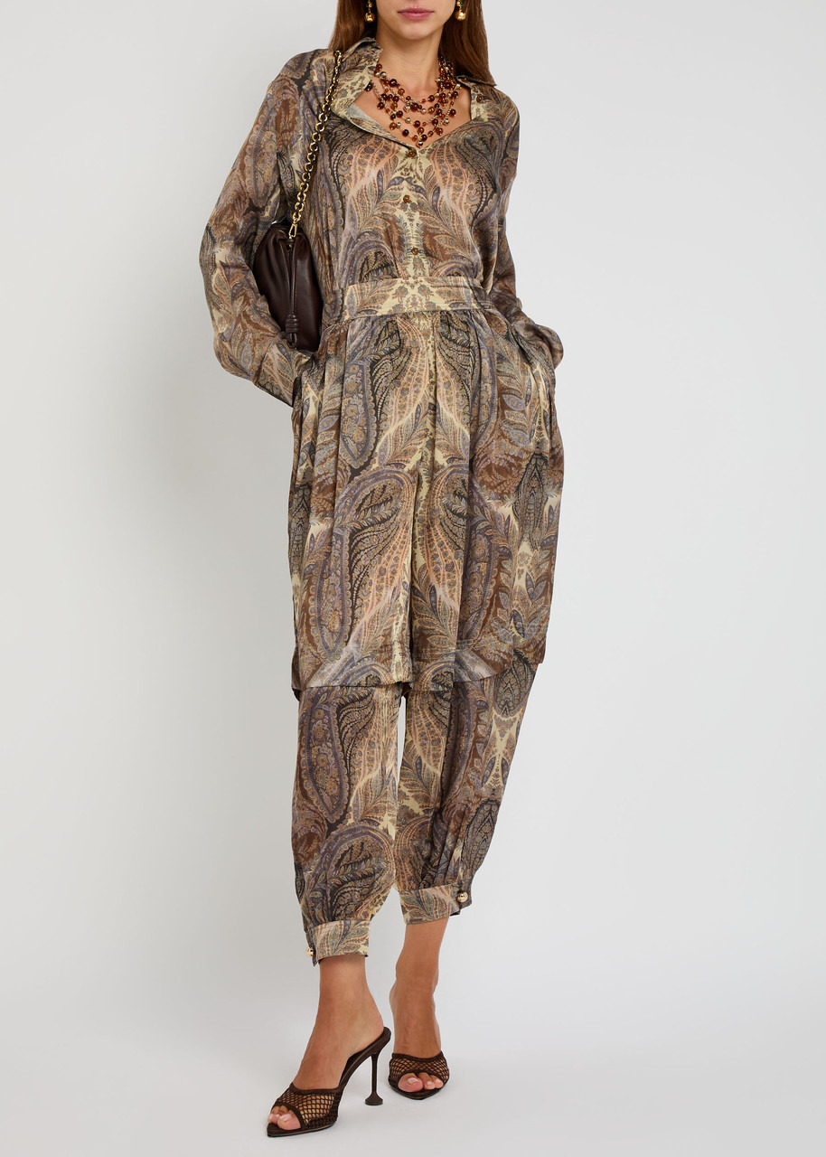 Zimmermann Hypnotic Printed Tapered-leg Silk Trousers - 4
