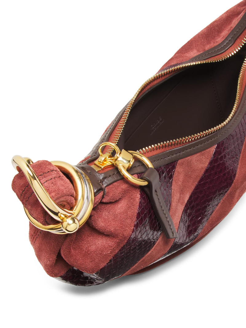 Women's Mini Bracelet Leather Hobo Bag - Crafty Brown 5