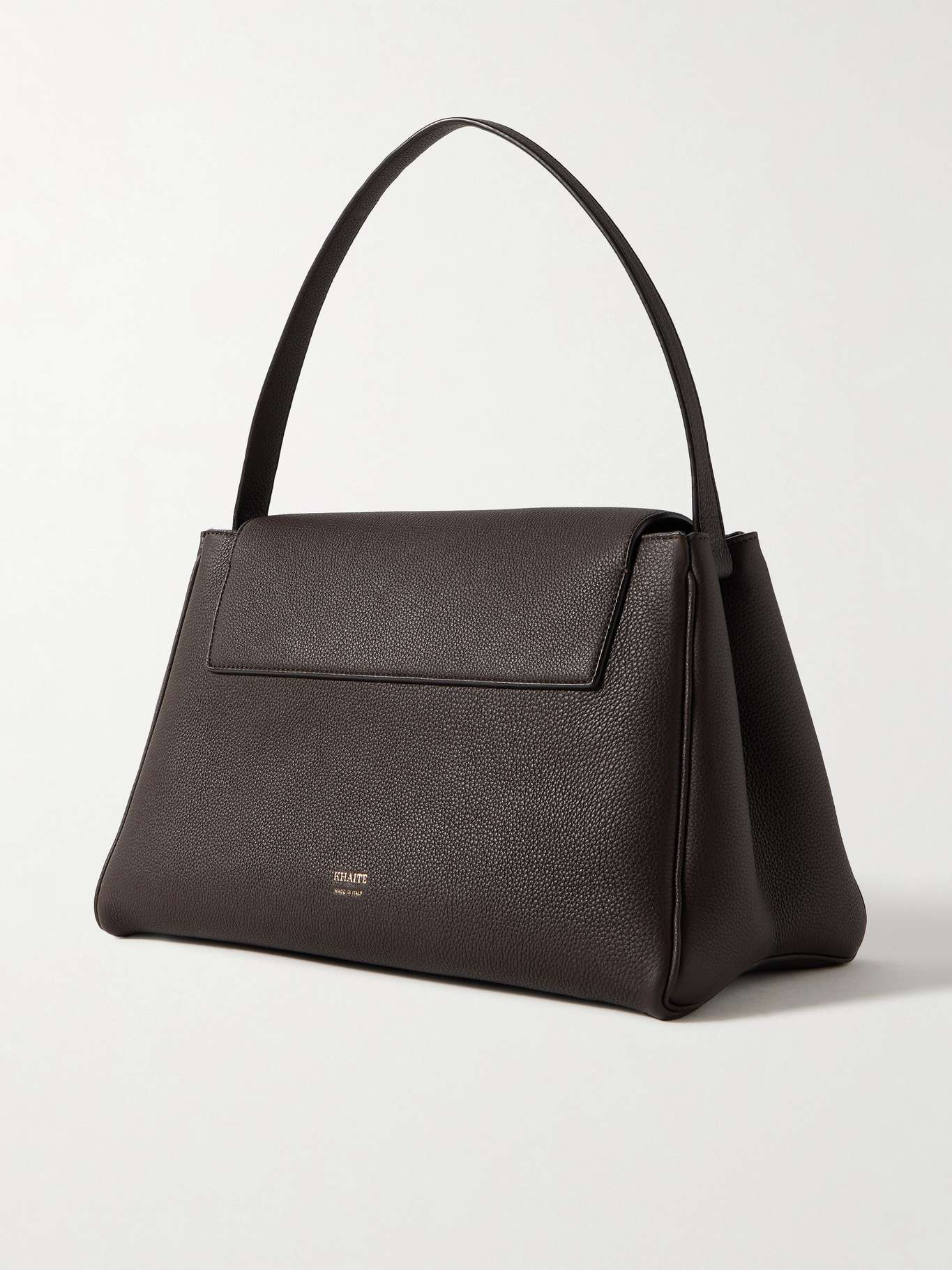 Audrey textured-leather tote Brown - 3