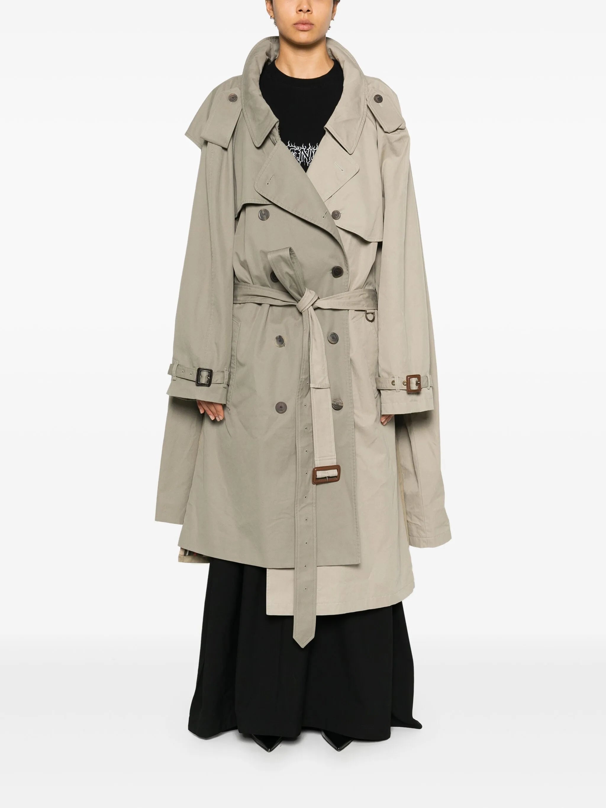 Double Sleeve Trench Coat - 5