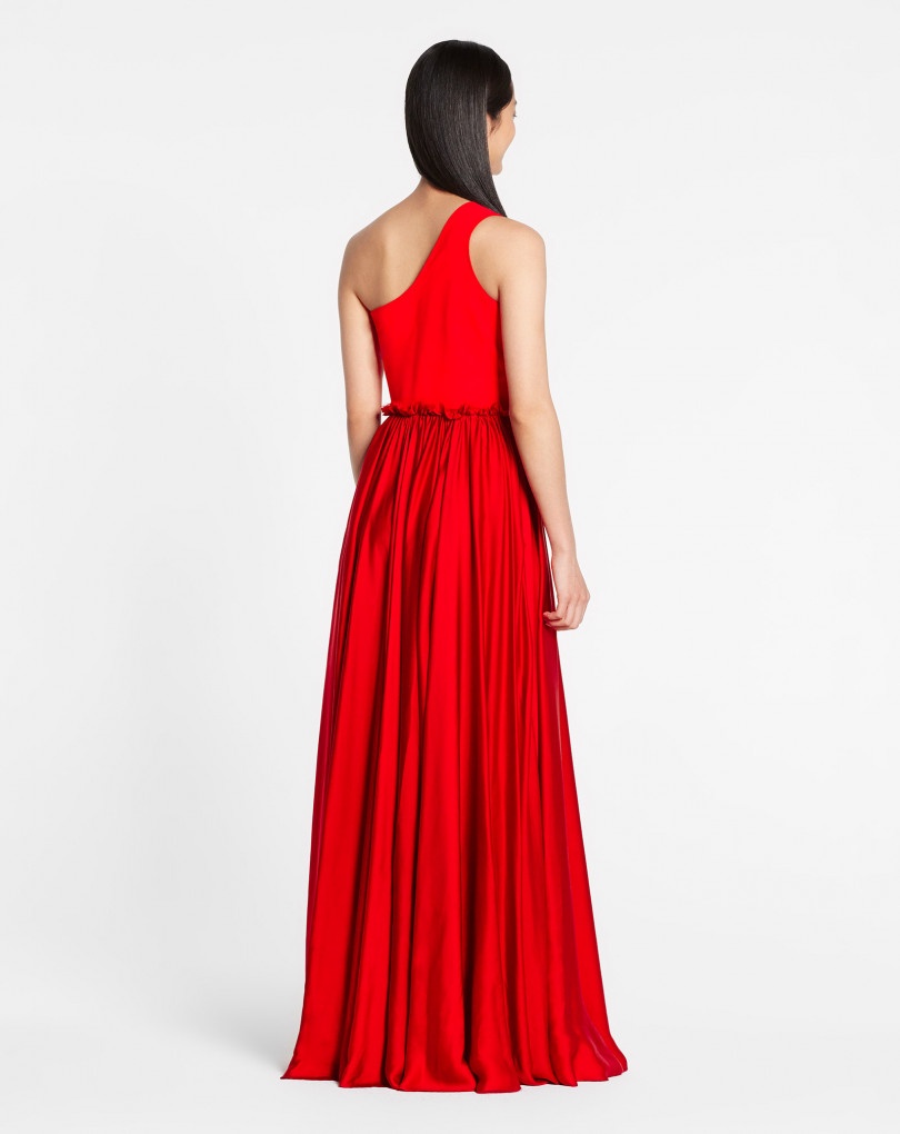 LONG CHARMEUSE TRIBUTE DRESS - 3