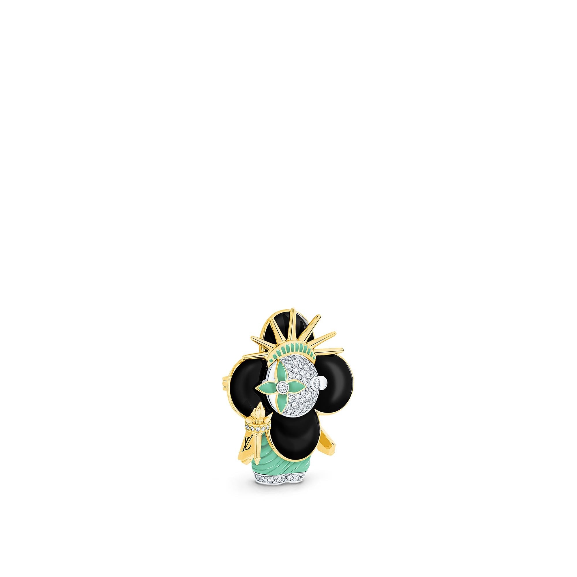Vivienne Statue Of Liberty, White Gold, Yellow Gold, Lacquer & Diamonds - 9