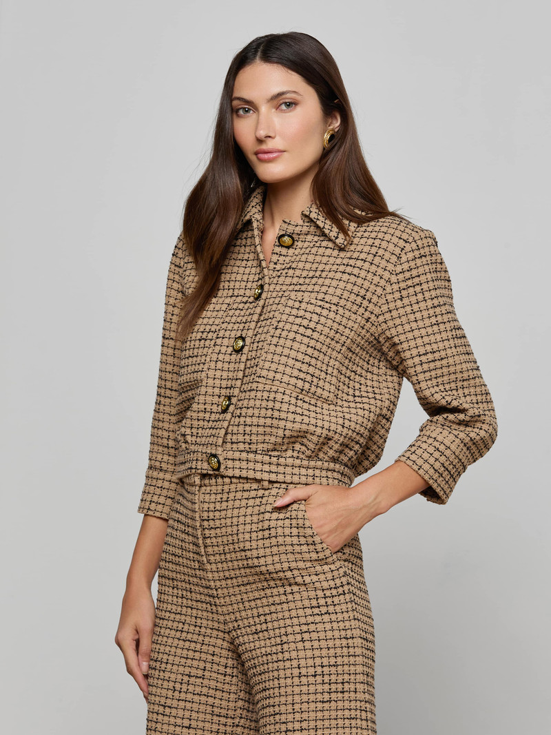 Jia Cropped Tweed Jacket 4