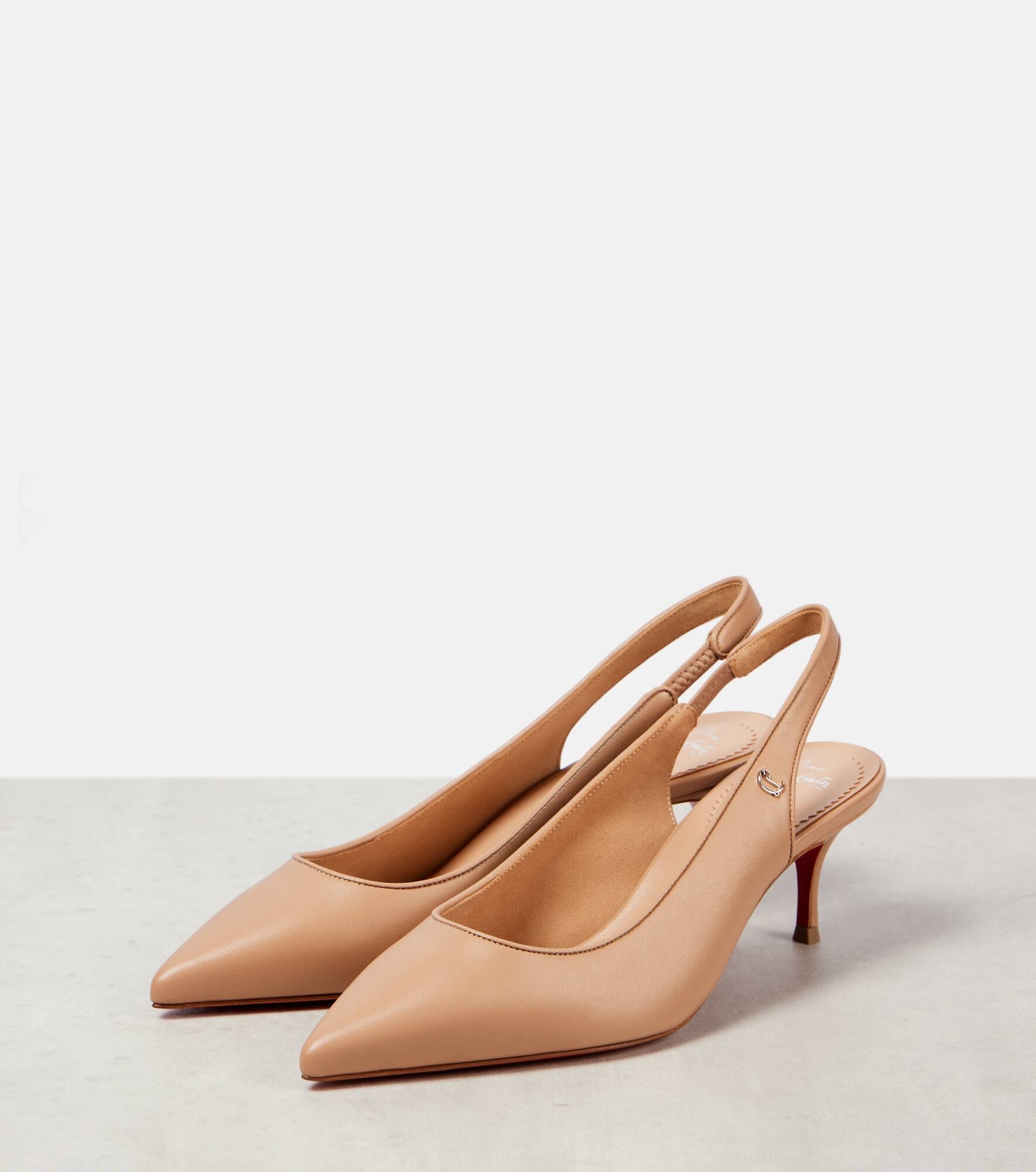 Sporty Kate Sling 55 leather slingback pumps - 5