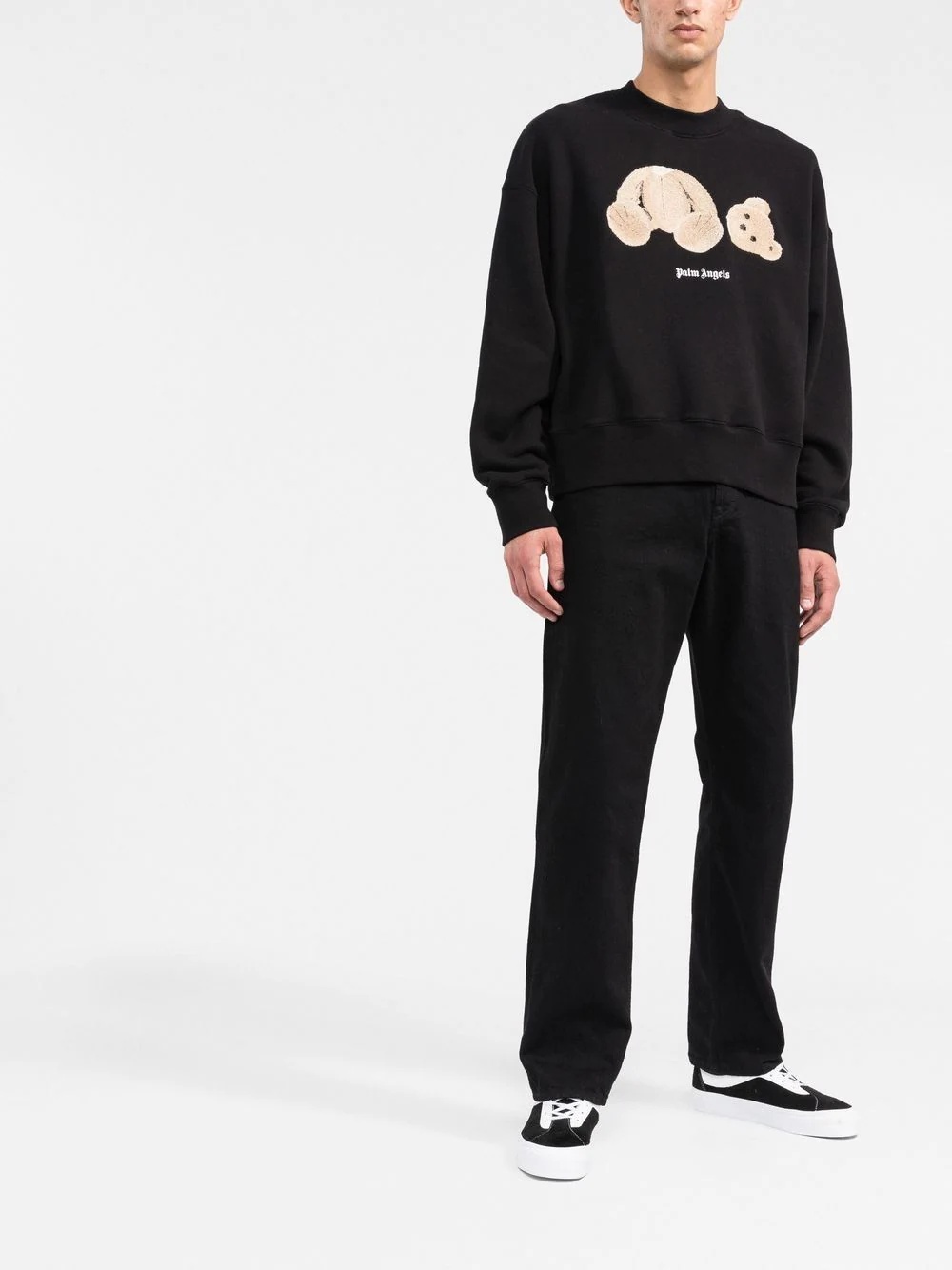 bear-print cotton sweatshirt - 2