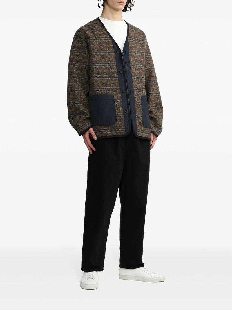 Comme des Garçons Homme check-pattern zip-up jacket outlook