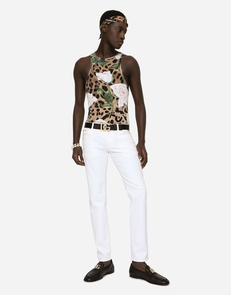 Dolce & Gabbana White slim-fit stretch jeans outlook