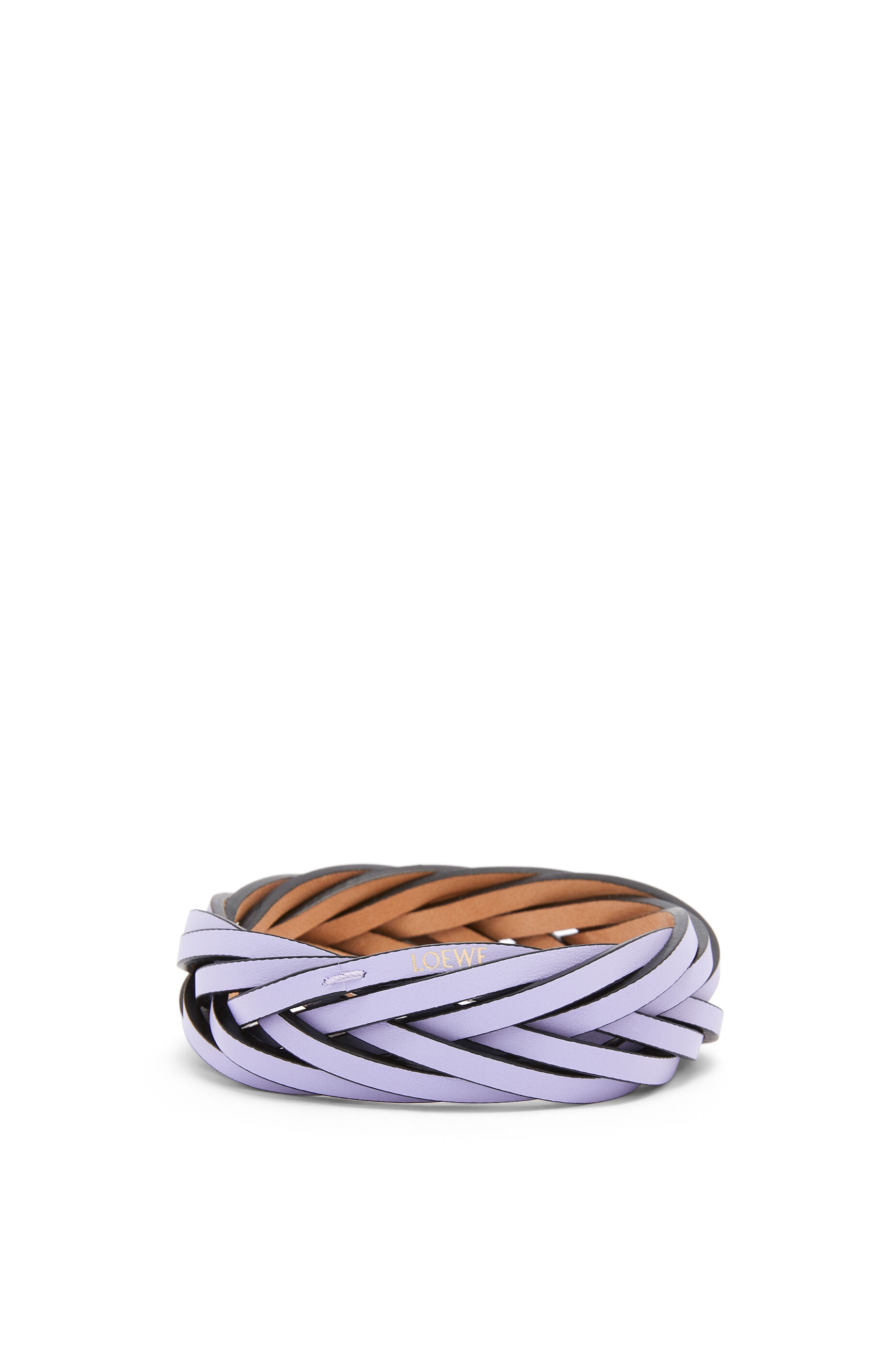 Braided bangle in classic calfskin - 1