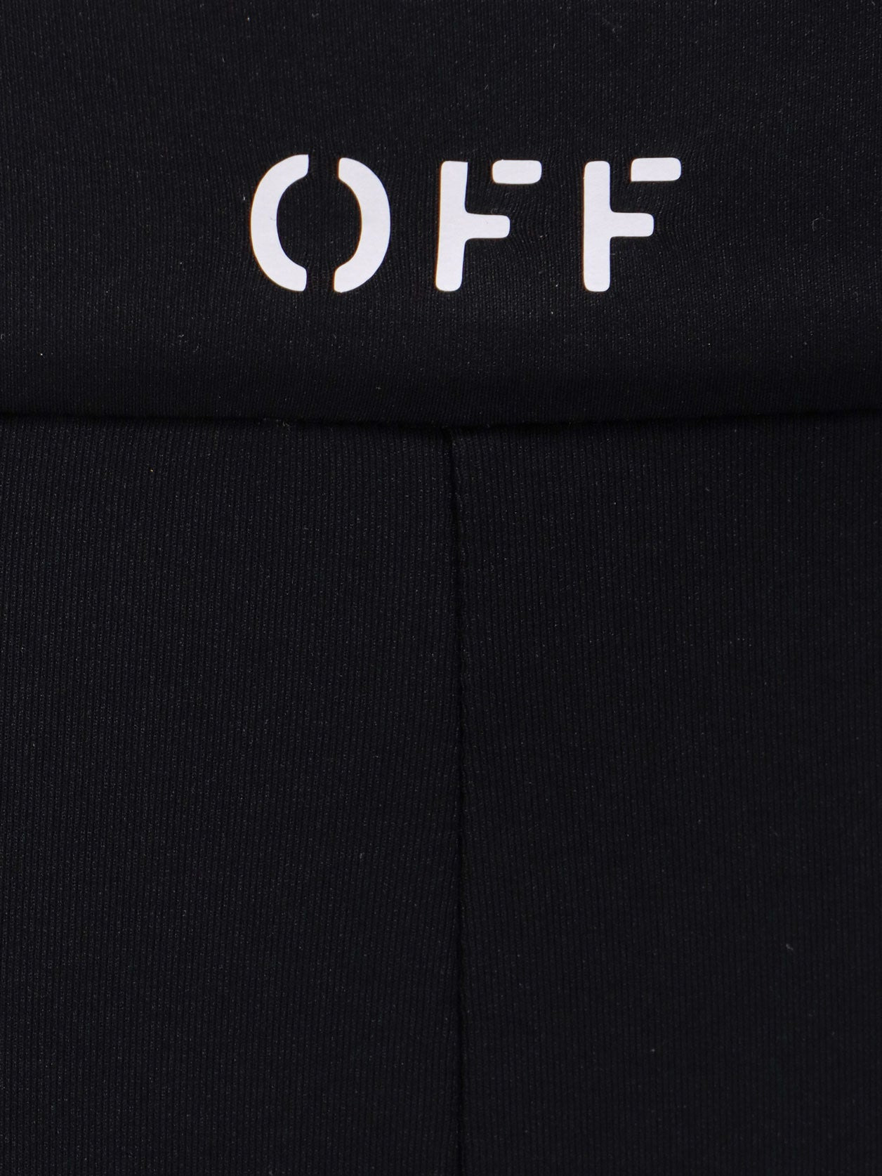 Off White Nylon Leggings - 3