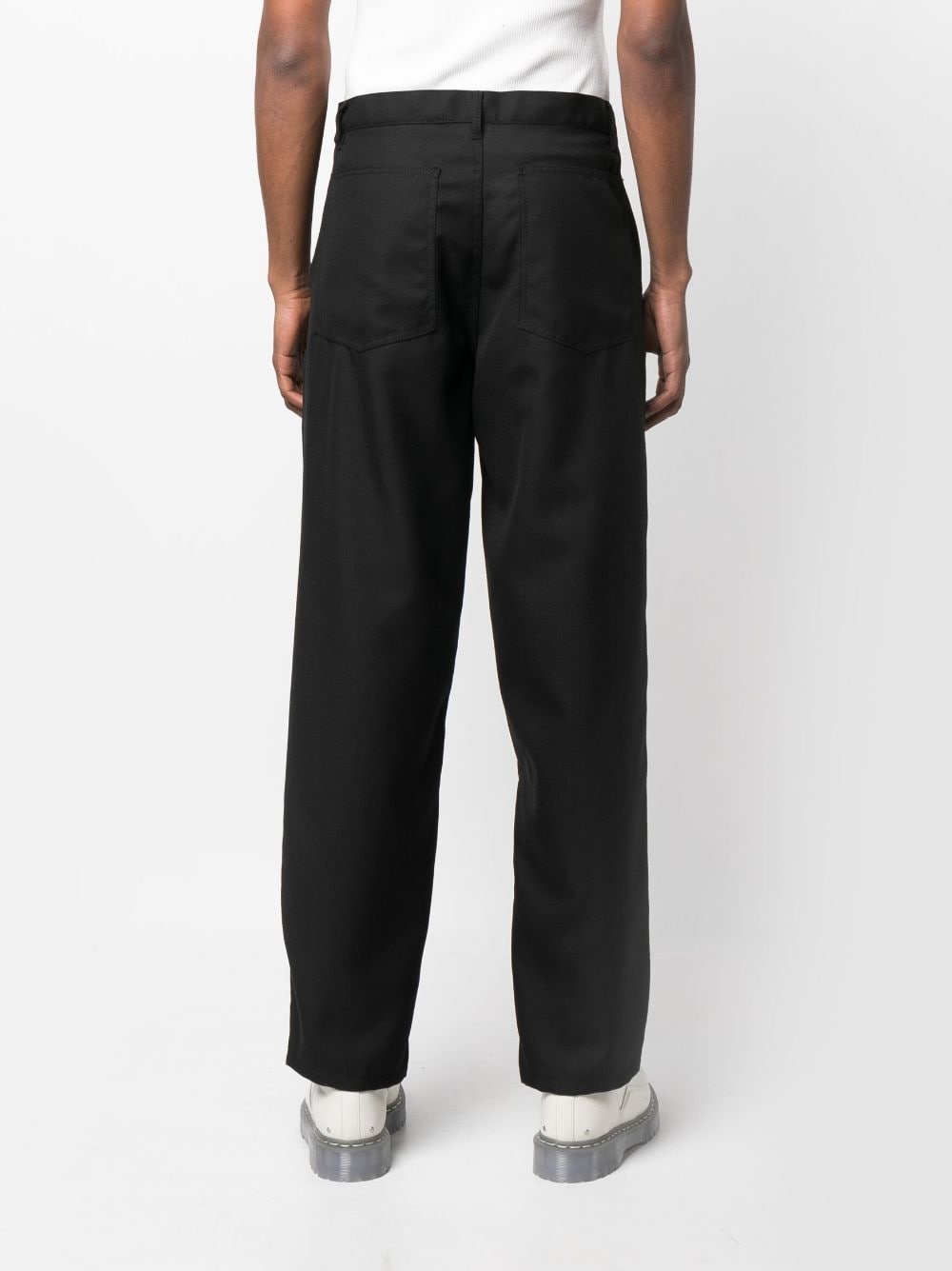 mid-rise straight-leg trousers - 4