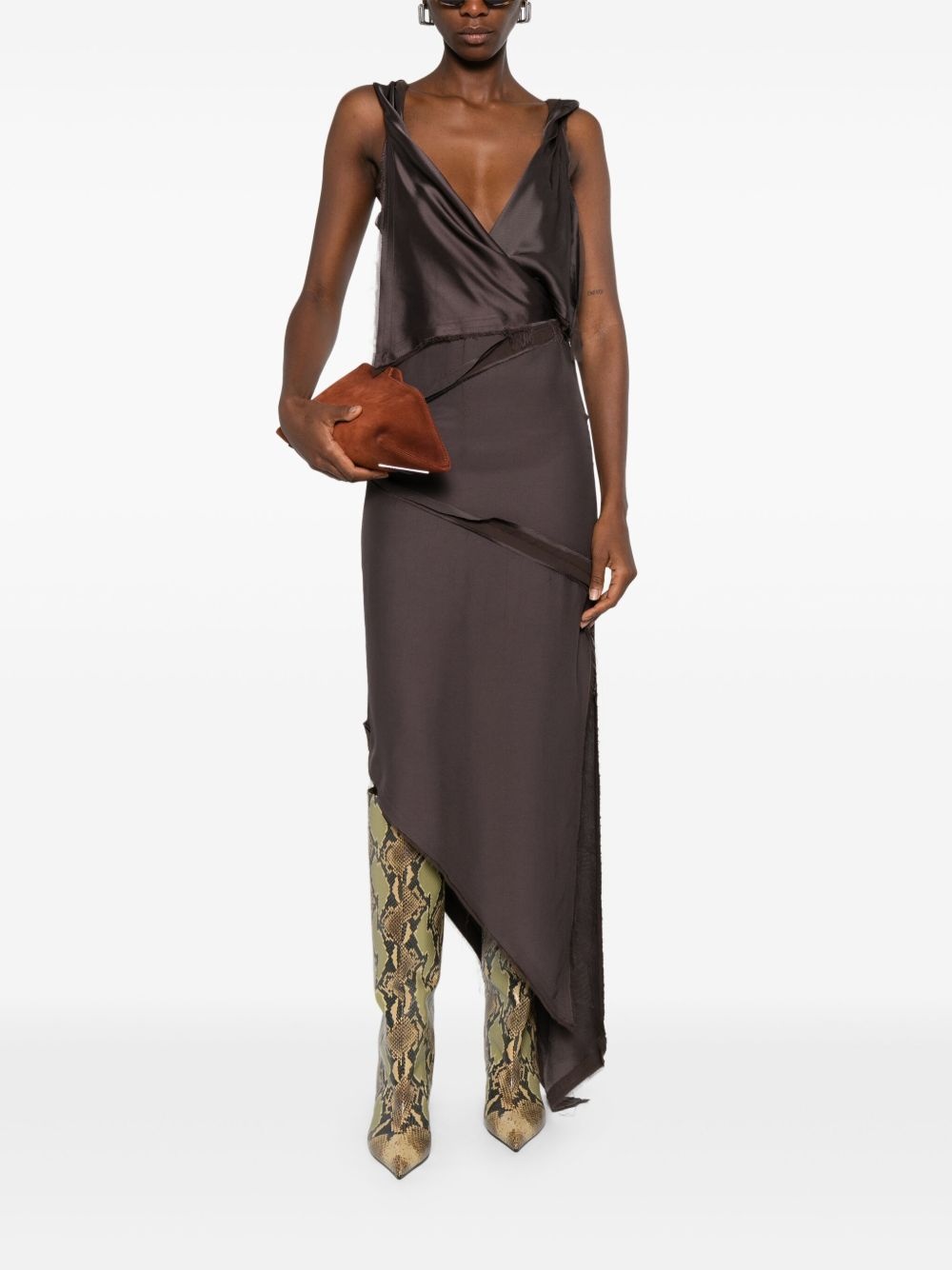 twist-detailing midi dress - 2