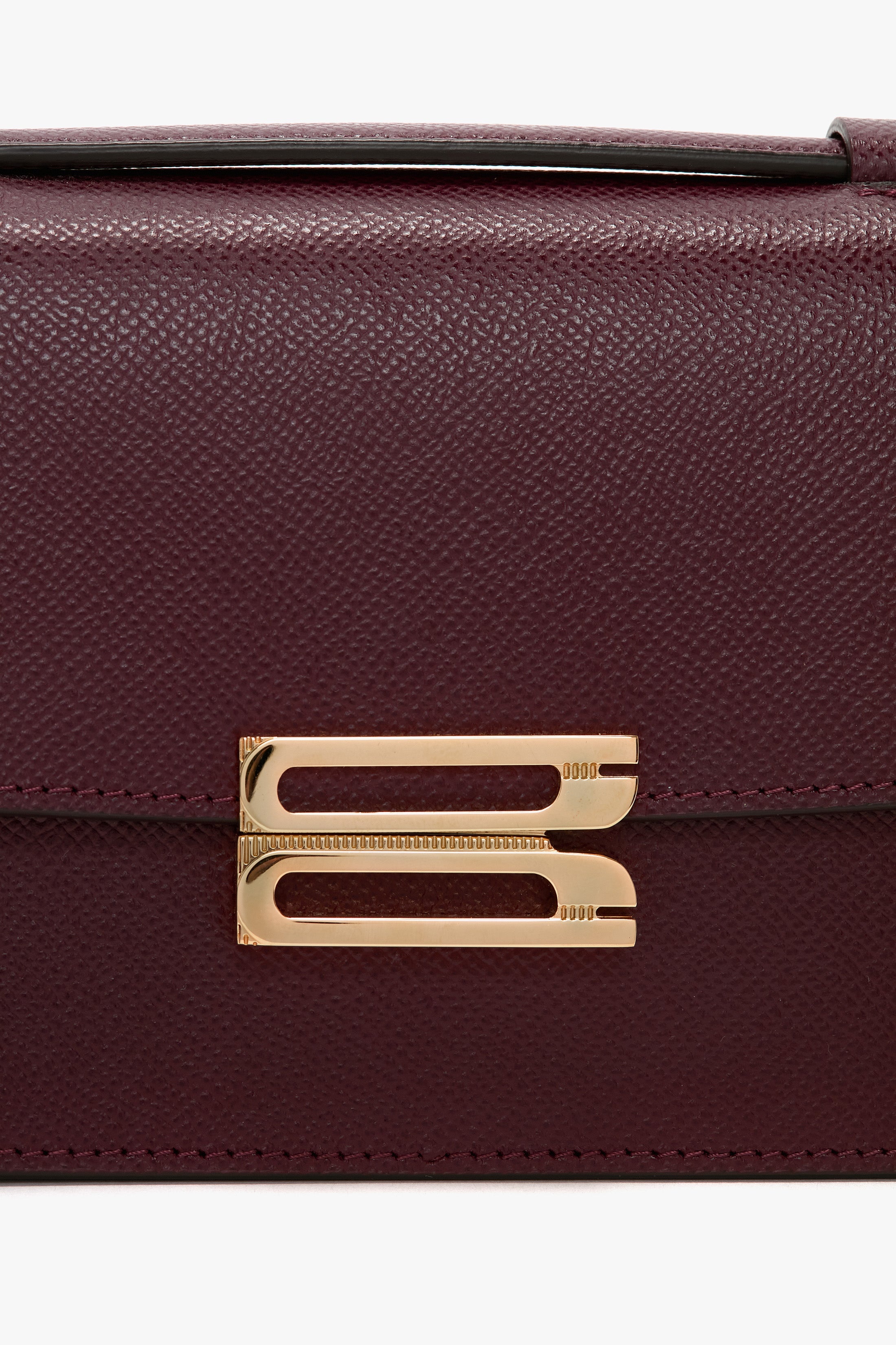 Mini Dorian Bag In Burgundy Grained Leather - 4
