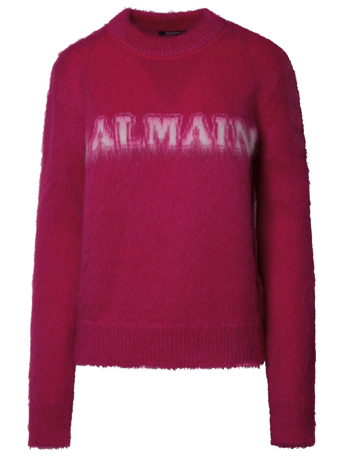 Balmain Fuchsia Virgin Wool Blend Sweater - 1