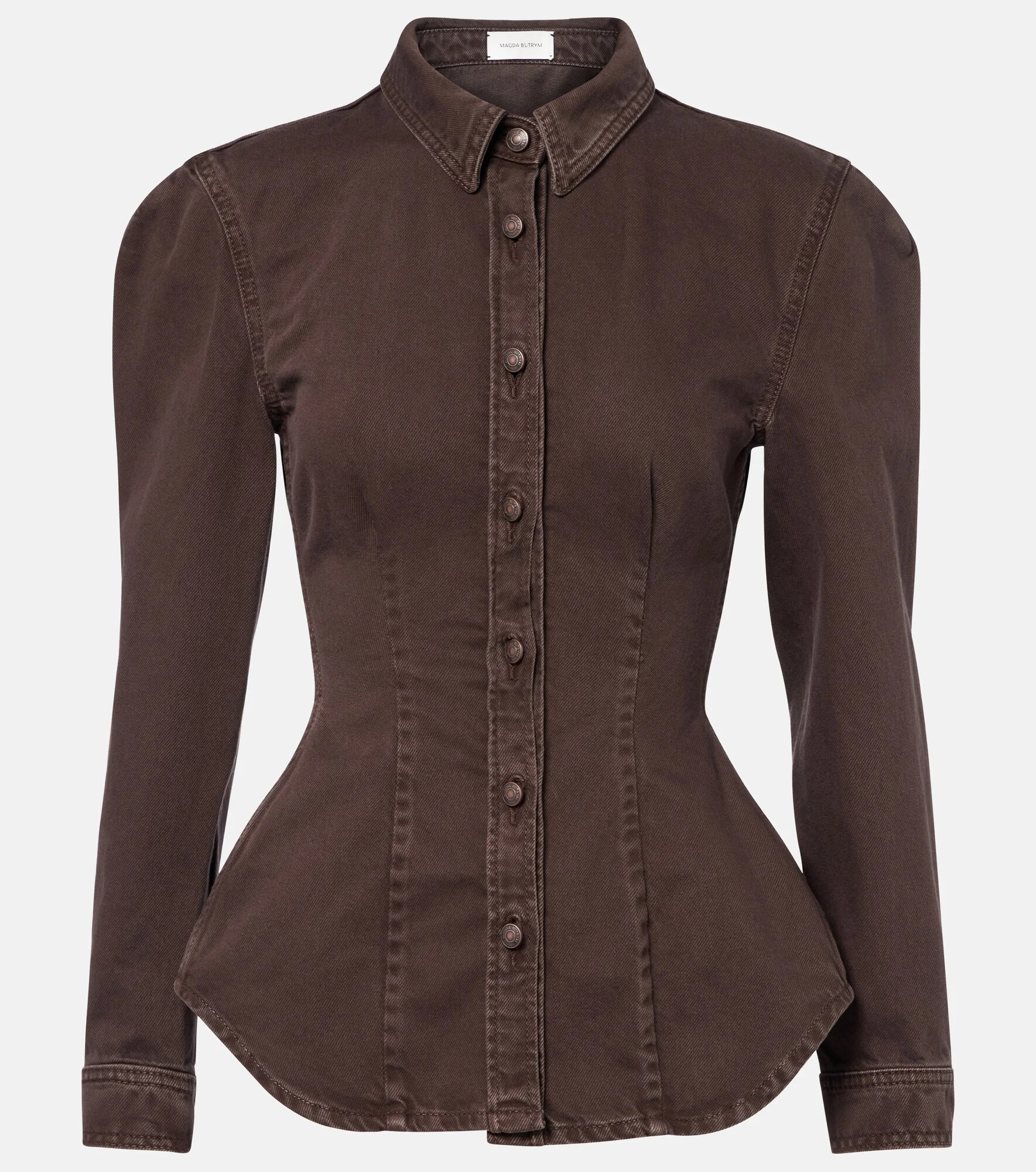 Peplum denim jacket - 1