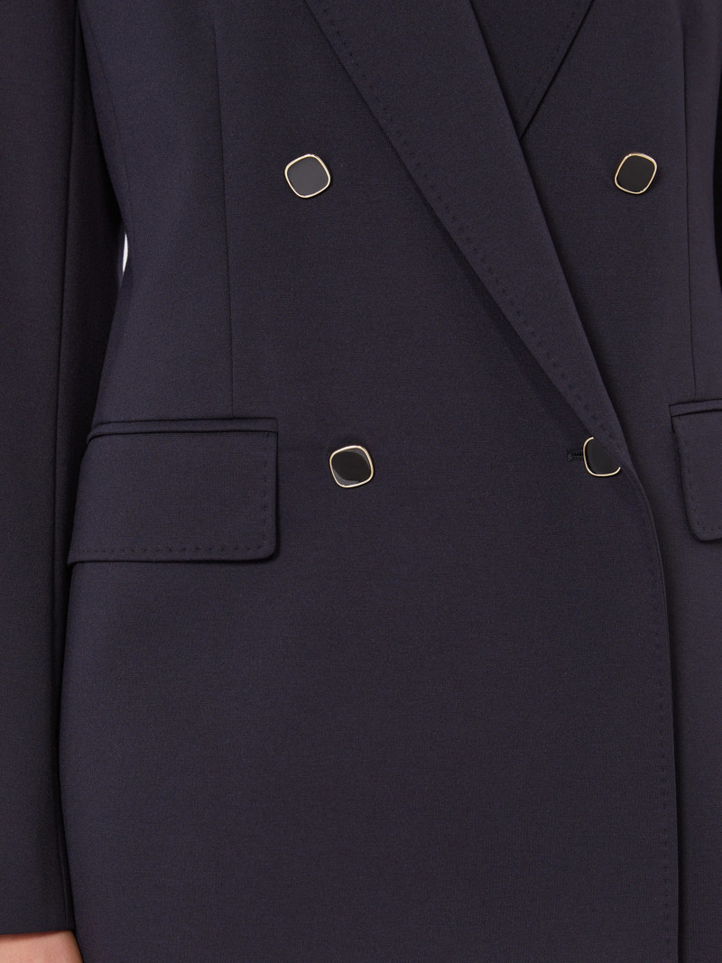 RIVIERA Milano-knit double-breasted jersey blazer - NAVY 5