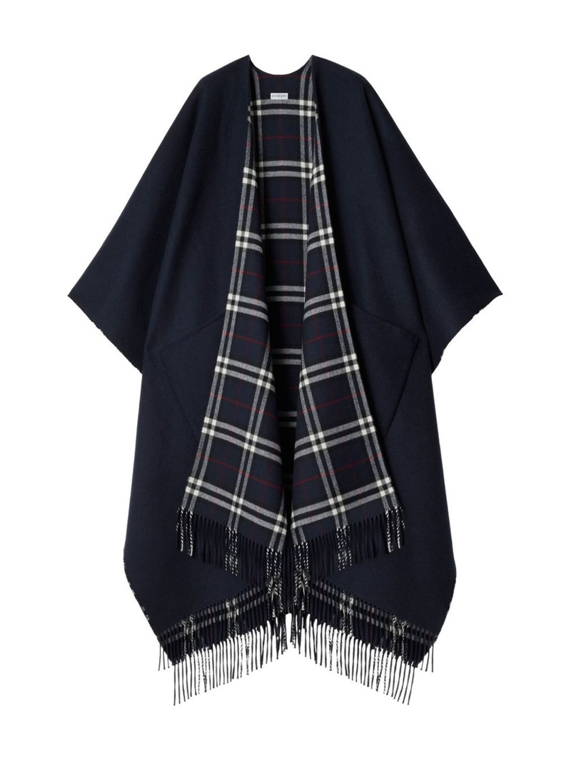 Check-pattern reversible cape 1